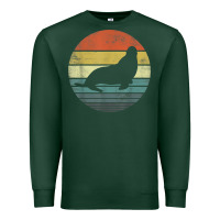Sports Green Seal Lover Gifts Retro Vintage Sea Lion Animal Silhouette Premium Sweatshirt - trangStudio