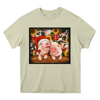Mossy Christmas pigs tumbler Heavy Core Tee - Jasminsmagicworld