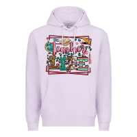 Lilac Teacher life leopard frame Premium Hoodie - LillyAllenDesigns