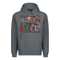 Rock Teacher life leopard frame Premium Hoodie - LillyAllenDesigns