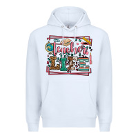 White Teacher life leopard frame Premium Hoodie - LillyAllenDesigns
