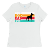 White Best Dog Dad Ever Ladies Tee - Bettercallsaul