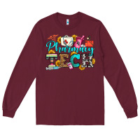 Burgundy pharmacy tech Long Sleeve Tee - OliviaCreatesArt