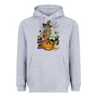 Heather Grey halloween owl Heavyweight Hoodie - BarkalooDesign