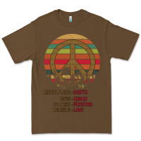 Cacao Birthplace Earth Race Human Peace Sign Hippie Premium Tee - Bettercallsaul