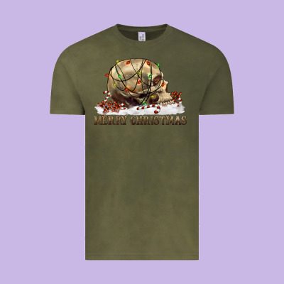 Merry Christmas Skull Vintage Tee Designed By Ranaportraitstore