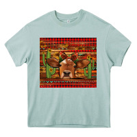 Western Christmas Cow Tumbler Heavy Core Tee | Teevron