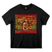 Black western christmas cow tumbler Heavy Core Tee - Jasminsmagicworld
