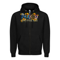 Black proud veteran boots and hats Zipper Hoodie - Artiststas