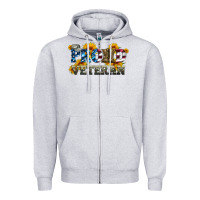 Heather Grey proud veteran boots and hats Zipper Hoodie - Artiststas