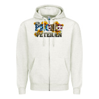 Oatmeal Heather proud veteran boots and hats Zipper Hoodie - Artiststas