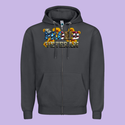 Proud Veteran Boots And Hats Zipper Hoodie Designed By Artiststas