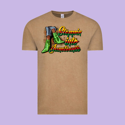 Steppin Into Juneteenth Heels Vintage Tee Designed By Cowgirlartshop