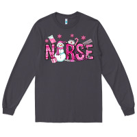 Smoke nurse pink christmas Long Sleeve Tee - OliviaCreatesArt