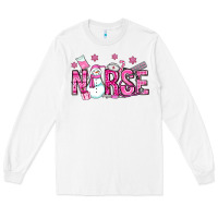 White nurse pink christmas Long Sleeve Tee - OliviaCreatesArt