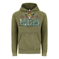 Vintage Olive Mom with Cow skull Mother's Day Vintage Hoodie - CowGirlArtShop