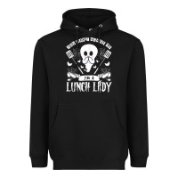 Black lunch lady halloween ghost cafeteria worker all hallows' eve t shirt Heavyweight Hoodie - trangStudio
