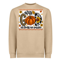 Mushroom With God All Things Are Possible Heavyweight Sweatshirt - CowhideDigitalArt