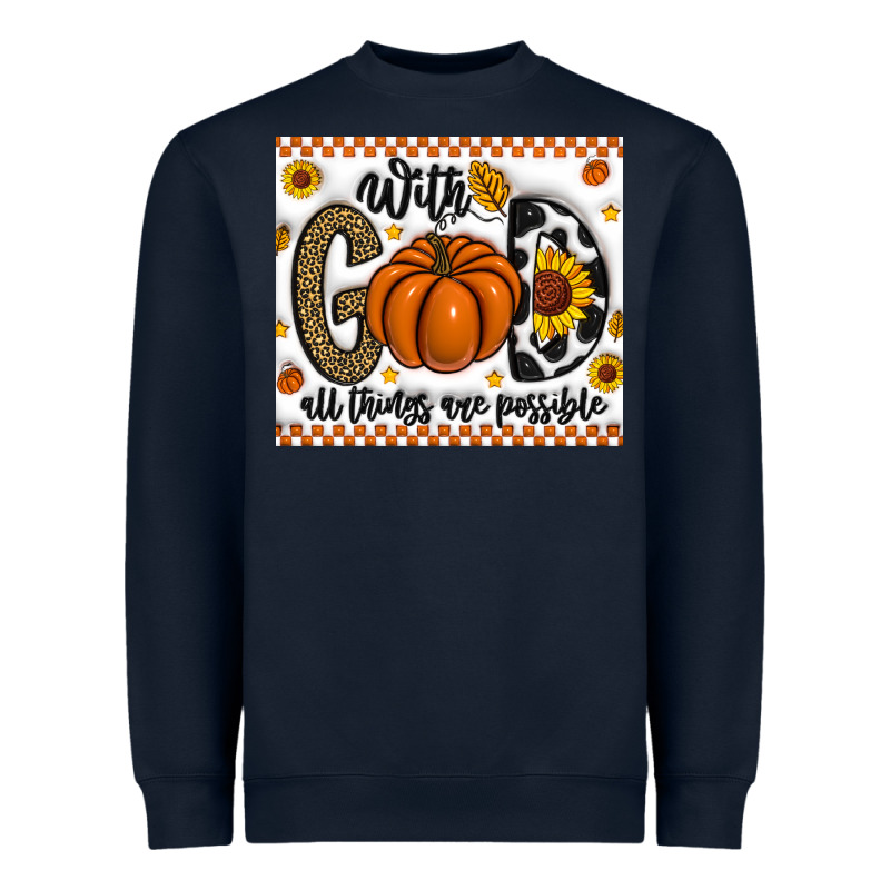 With God All Things Are Possible Heavyweight Sweatshirt by CowhideDigitalArt | Teevron