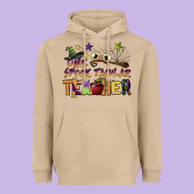One Spook Tacular Teacher Heavyweight Hoodie Designed By Barkaloodesign