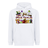 White one spook tacular teacher Heavyweight Hoodie - BarkalooDesign