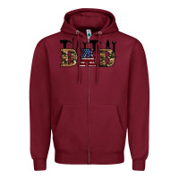 Burgundy fathers day Zipper Hoodie - Artiststas