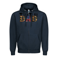 Navy fathers day Zipper Hoodie - Artiststas