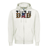 Oatmeal Heather fathers day Zipper Hoodie - Artiststas