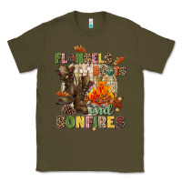 Army Green Flannels boots and bonfires Classic Tee - NancyCooperArtShop