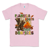 Bubblegum Pink Flannels boots and bonfires Classic Tee - NancyCooperArtShop