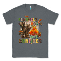 Charcoal Heather Flannels boots and bonfires Classic Tee - NancyCooperArtShop