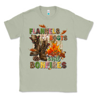 Matcha Flannels boots and bonfires Classic Tee - NancyCooperArtShop