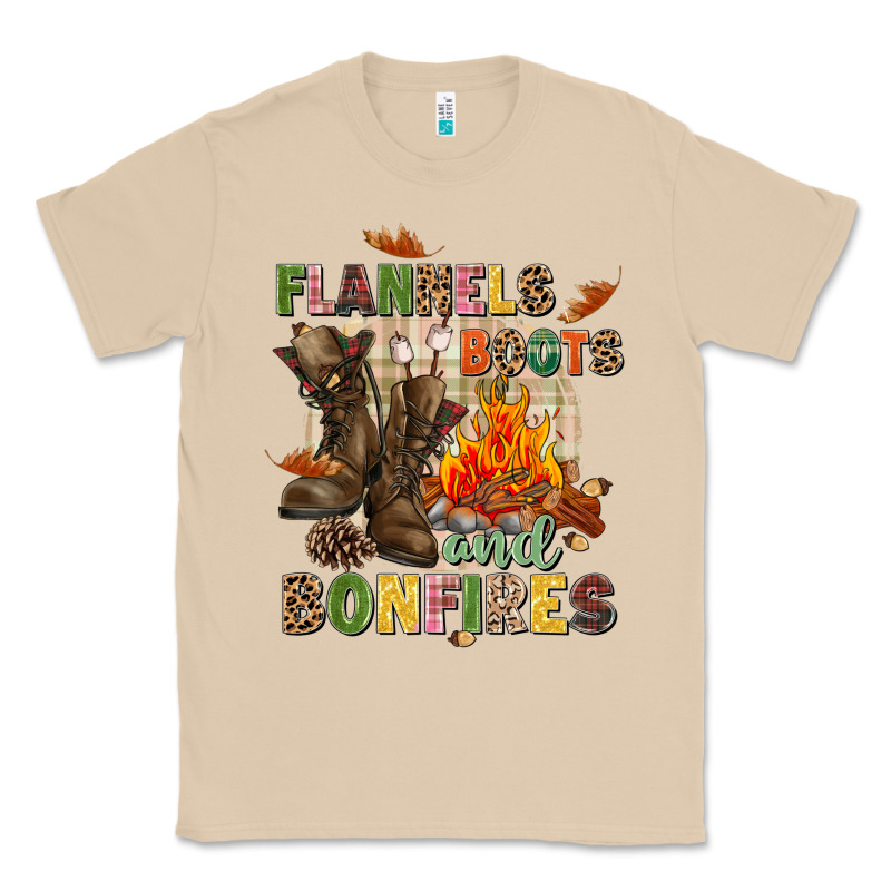 Flannels Boots And Bonfires Classic Tee by NancyCooperArtShop | Teevron