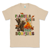 Mushroom Flannels boots and bonfires Classic Tee - NancyCooperArtShop