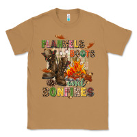 Toasted Coconut Flannels boots and bonfires Classic Tee - NancyCooperArtShop