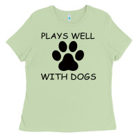Matcha Plays Well With Dogs Ladies Tee - Bettercallsaul