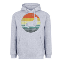 Heather Grey Seal Lover Gifts Retro Vintage Sea Lion Animal Silhouette Heavyweight Hoodie - trangStudio