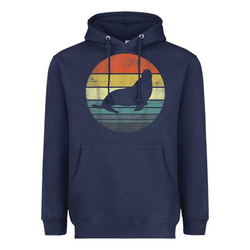 Seal Lover Gifts Retro Vintage Sea Lion Animal Silhouette Heavyweight Hoodie by trangStudio | Teevron