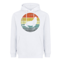 White Seal Lover Gifts Retro Vintage Sea Lion Animal Silhouette Heavyweight Hoodie - trangStudio