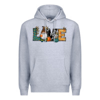Heather Grey Fall Love Gnome Premium Hoodie - RanaPortraitStore