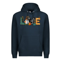 Navy Fall Love Gnome Premium Hoodie - RanaPortraitStore