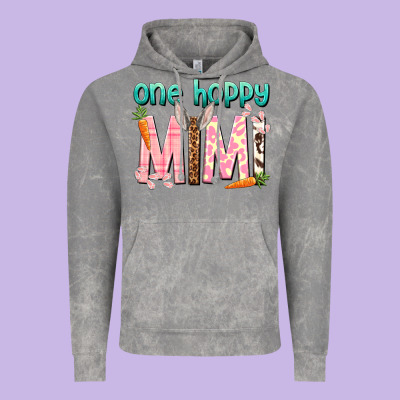 One Hoppy Mimi Easter Day Vintage Hoodie Designed By Howdyjamesfarm