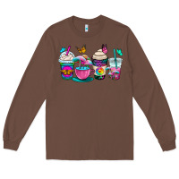 Chestnut tie dye coffee cups Long Sleeve Tee - OliviaCreatesArt