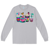 Moon Dust tie dye coffee cups Long Sleeve Tee - OliviaCreatesArt