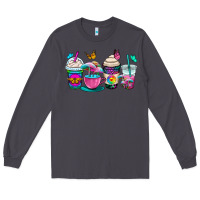 Smoke tie dye coffee cups Long Sleeve Tee - OliviaCreatesArt