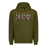 Army Green my favorite peoplle call me mama Premium Hoodie - CowhideDigitalArt