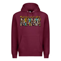 Burgundy my favorite peoplle call me mama Premium Hoodie - CowhideDigitalArt