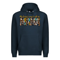 Navy my favorite peoplle call me mama Premium Hoodie - CowhideDigitalArt