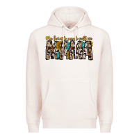 Pale Pink my favorite peoplle call me mama Premium Hoodie - CowhideDigitalArt