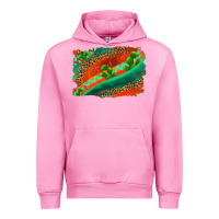 Fuchsia Pink westerb aztec and leopard background Urban Hoodie - AdoDesignShop